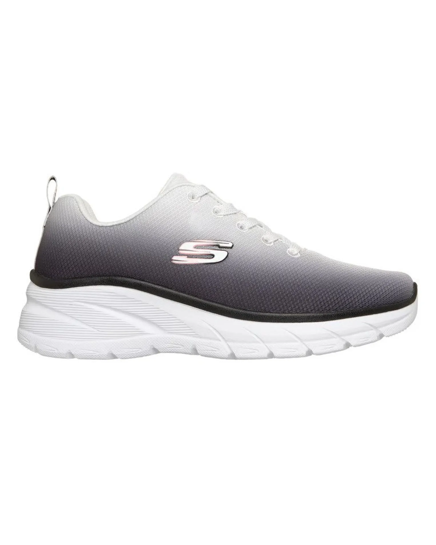 SKECHERS - FASHION FIT 2.0 - Sneakers bianca e nera effetto sfumato