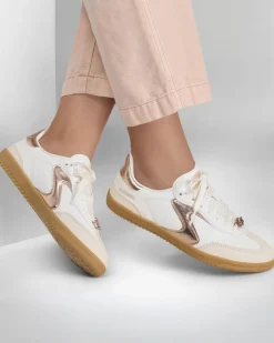 SKECHERS - HOTSHOT - COOL GLOW - Sneakers bianca con dettagli metalizzati rosa