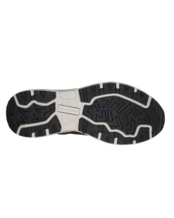 SKECHERS - Scarpa da uomo relaxed fit marrone e nera con soletta in memory foam