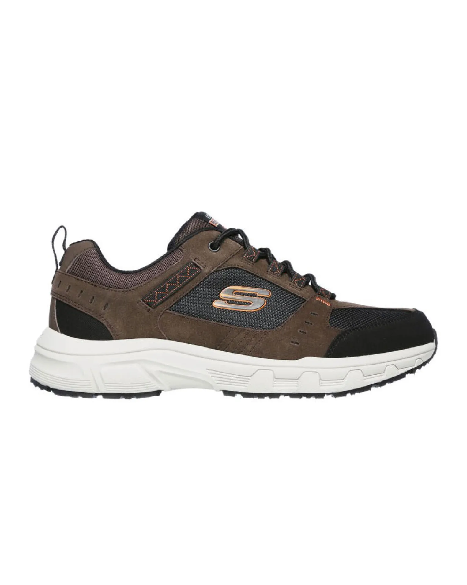 SKECHERS - Scarpa da uomo relaxed fit marrone e nera con soletta in memory foam