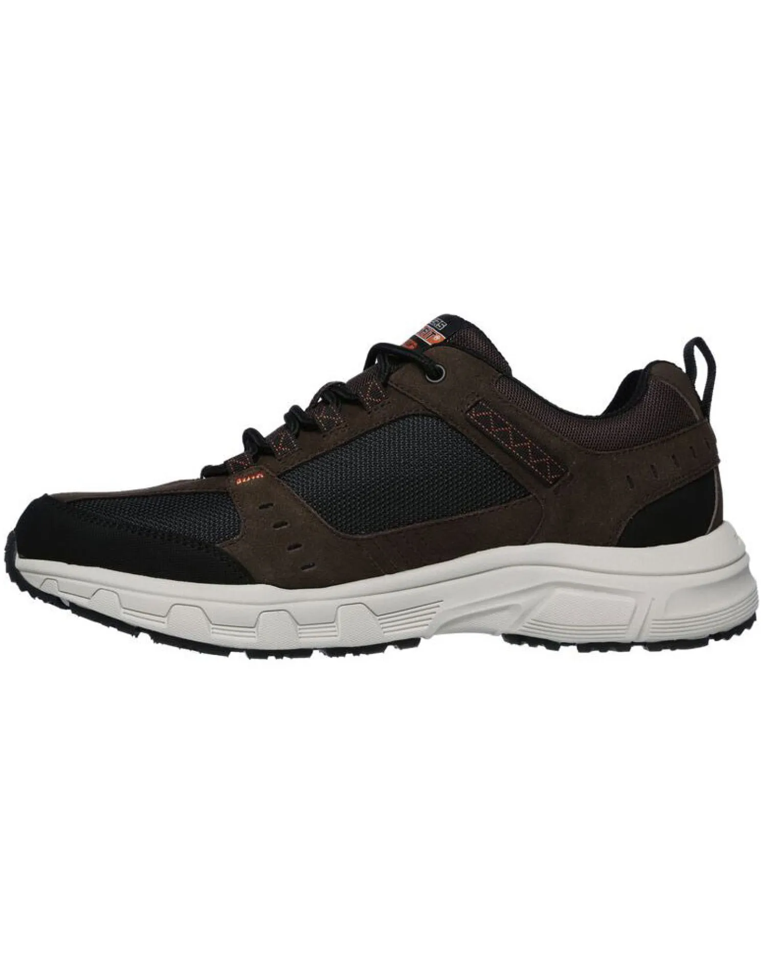 SKECHERS - Scarpa da uomo relaxed fit marrone e nera con soletta in memory foam