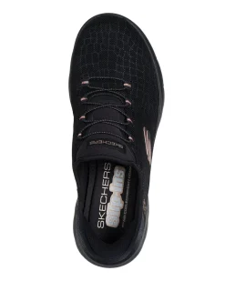 SKECHERS - SUMMITS - CLASSY NIGHT - Sneakers nera con tamaia in mesh effetto serpente