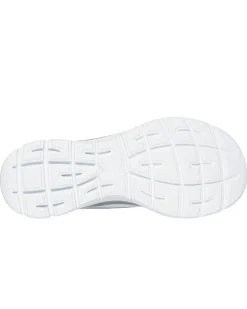 SKECHERS - SUMMITS PLUS - SOFT LUSTER - Sneakers bianca con tomaia in mesh e dettagli glitterati argento