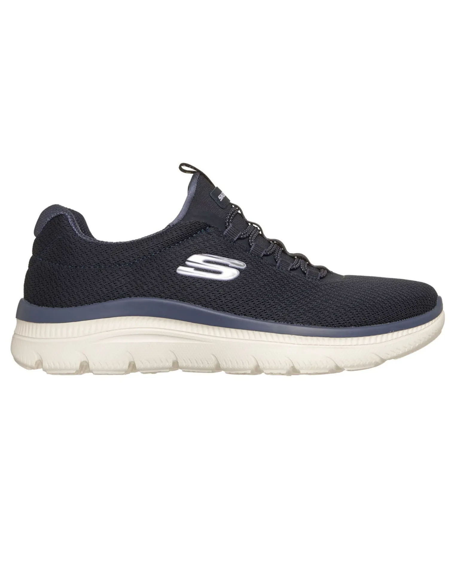 SKECHERS - SUMMITS PLUS - SUMMER HAZE - Sneakers blu con doppi lacci elastici