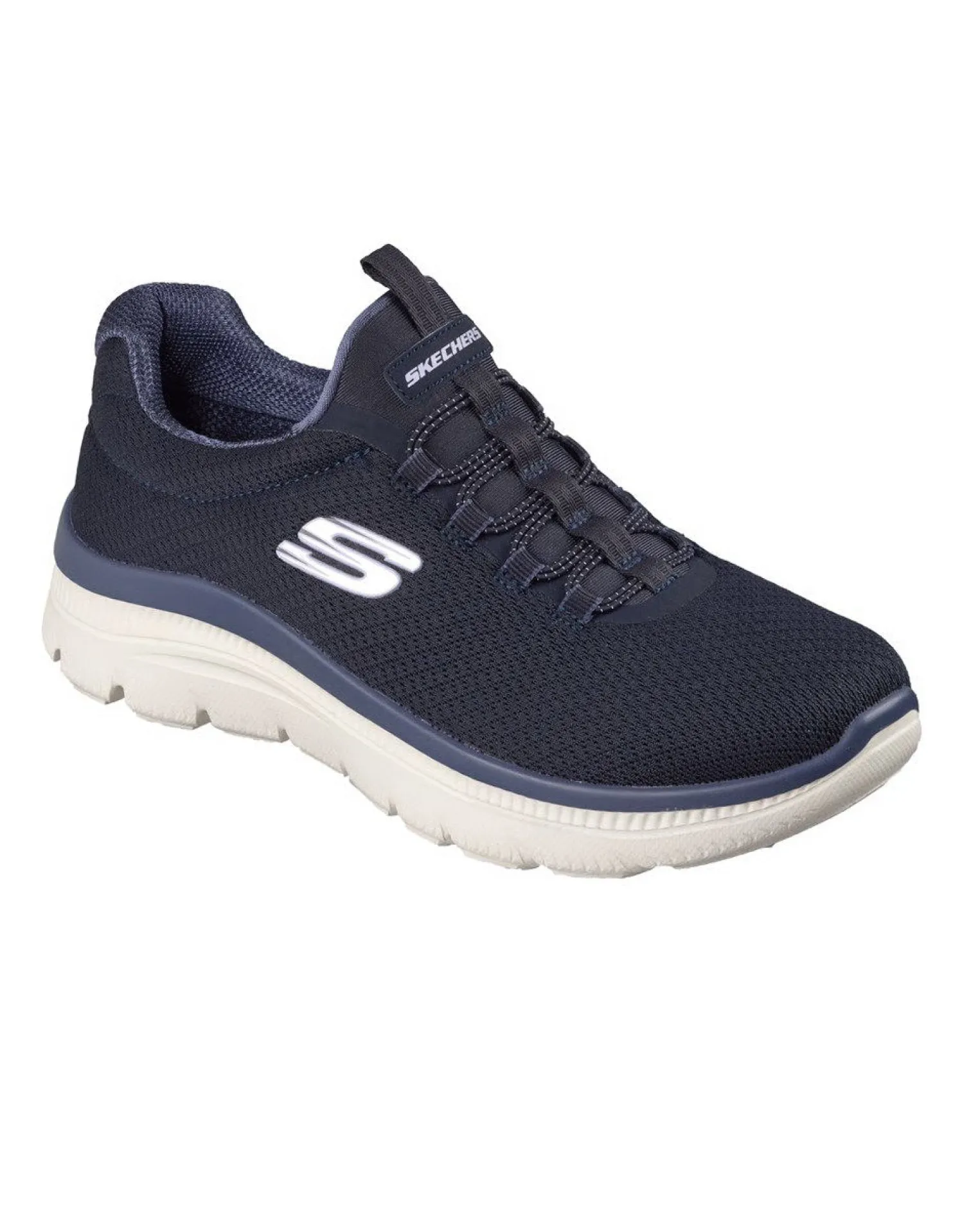 SKECHERS - SUMMITS PLUS - SUMMER HAZE - Sneakers blu con doppi lacci elastici