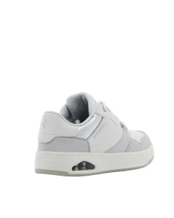 SKECHERS - UNO CTL - SUBTLE SHIMMER - Sneakers bianca con applicazioni in pelle scamosciata