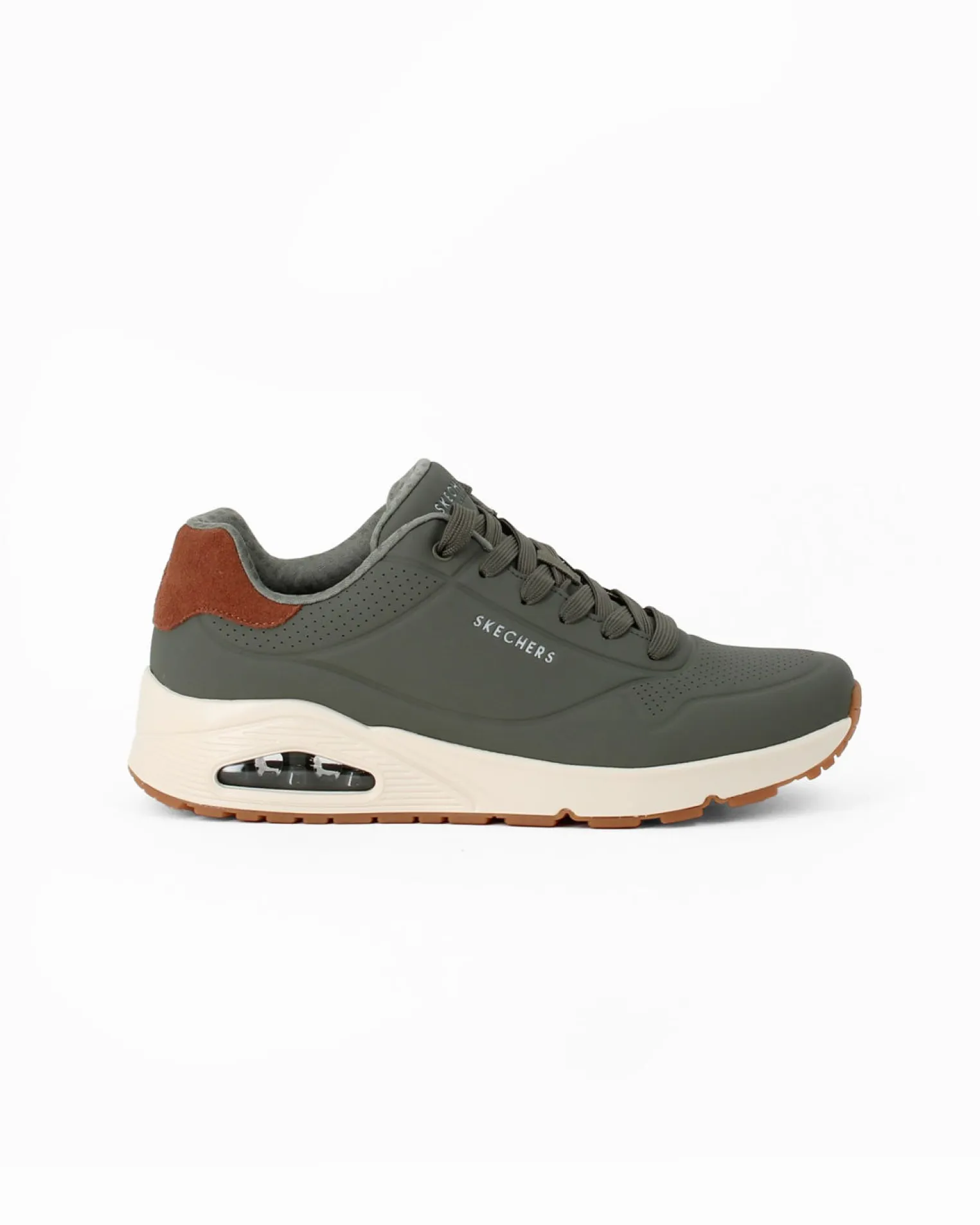 SKECHERS - UNO - SUITED ON AIR - Sneakers verde da uomo con soletta in memory foam