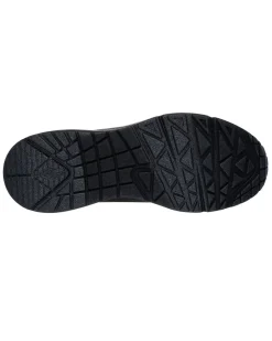 SKECHERS - UNO WEDGE - HI - STEPS - Sneakers nera con intersuola a zeppa platform con ammortizzazione ad aria visibile