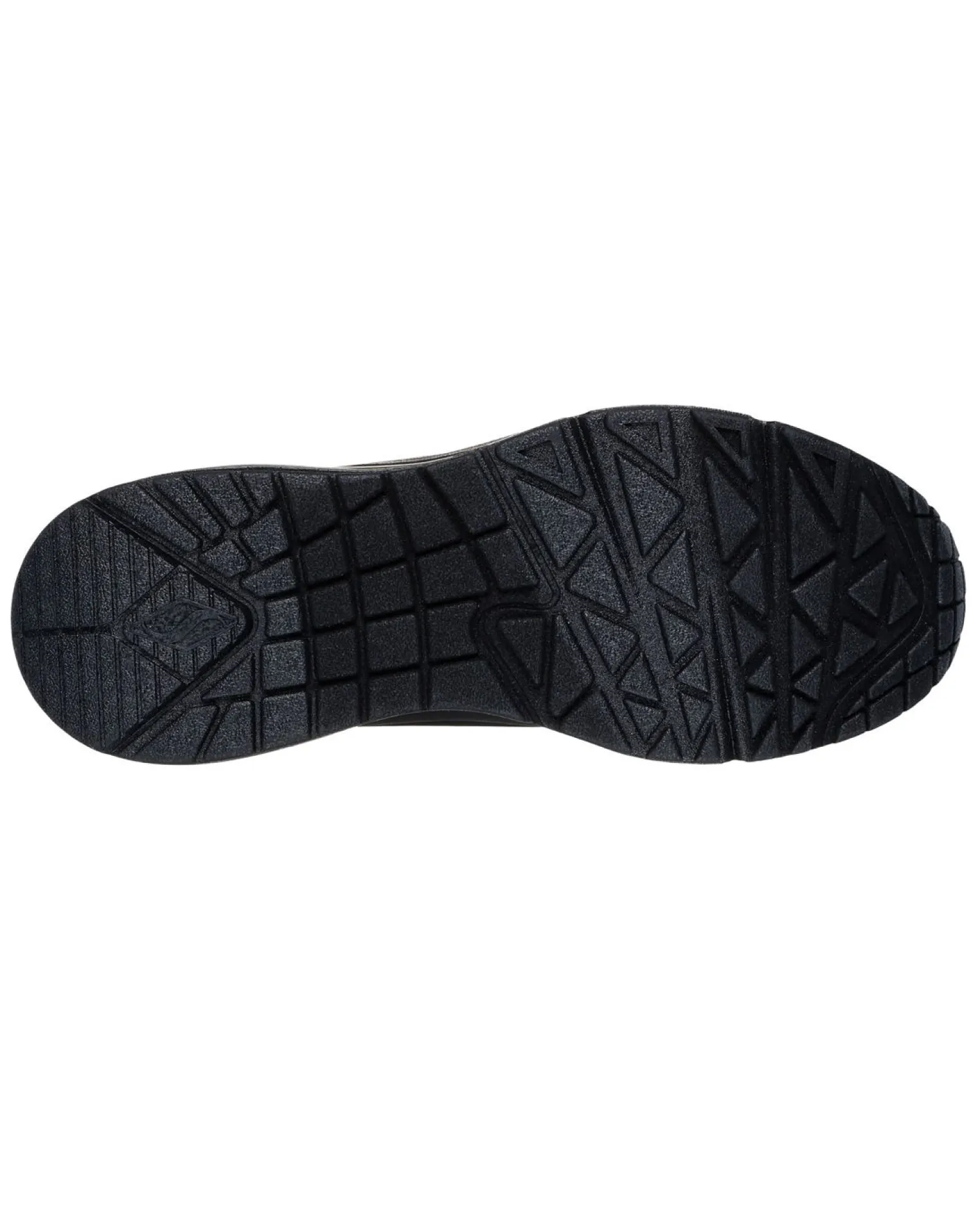 SKECHERS - UNO WEDGE - HI - STEPS - Sneakers nera con intersuola a zeppa platform con ammortizzazione ad aria visibile