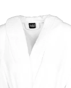 SOLO SOPRANI - Accappatoio unisex con cappuccio bianco