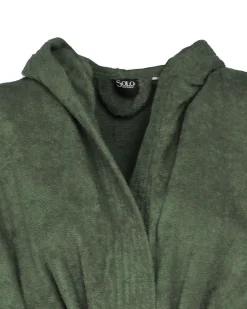 SOLO SOPRANI - Accappatoio unisex con cappuccio verde