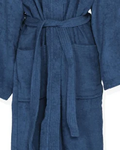 SOLO SOPRANI - Accappatoio unisex con cappuccio indaco