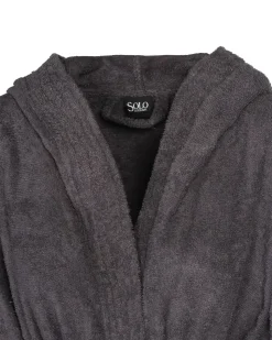 SOLO SOPRANI - Accappatoio unisex con cappuccio grigio scuro