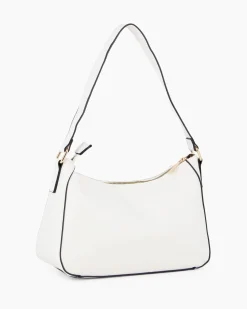 SOLO SOPRANI - Borsa a spalla bianca con borchie