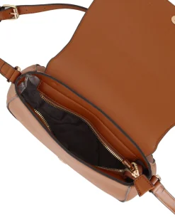 SOLO SOPRANI - Borsa a tracolla cuoio con patta logata