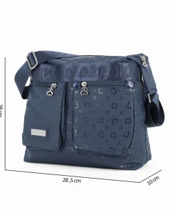 SOLO SOPRANI - Borsa con due tasche frontali e tracolla regolabile