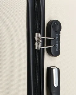 SOLO SOPRANI - TROLLEY BEIGE IN ABS 4 RUOTE DOPPIE CON STAMPA LOGO