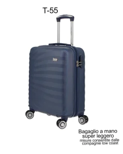 SOLO SOPRANI - TROLLEY BLU ABS CON 4 RUOTE DOPPIE