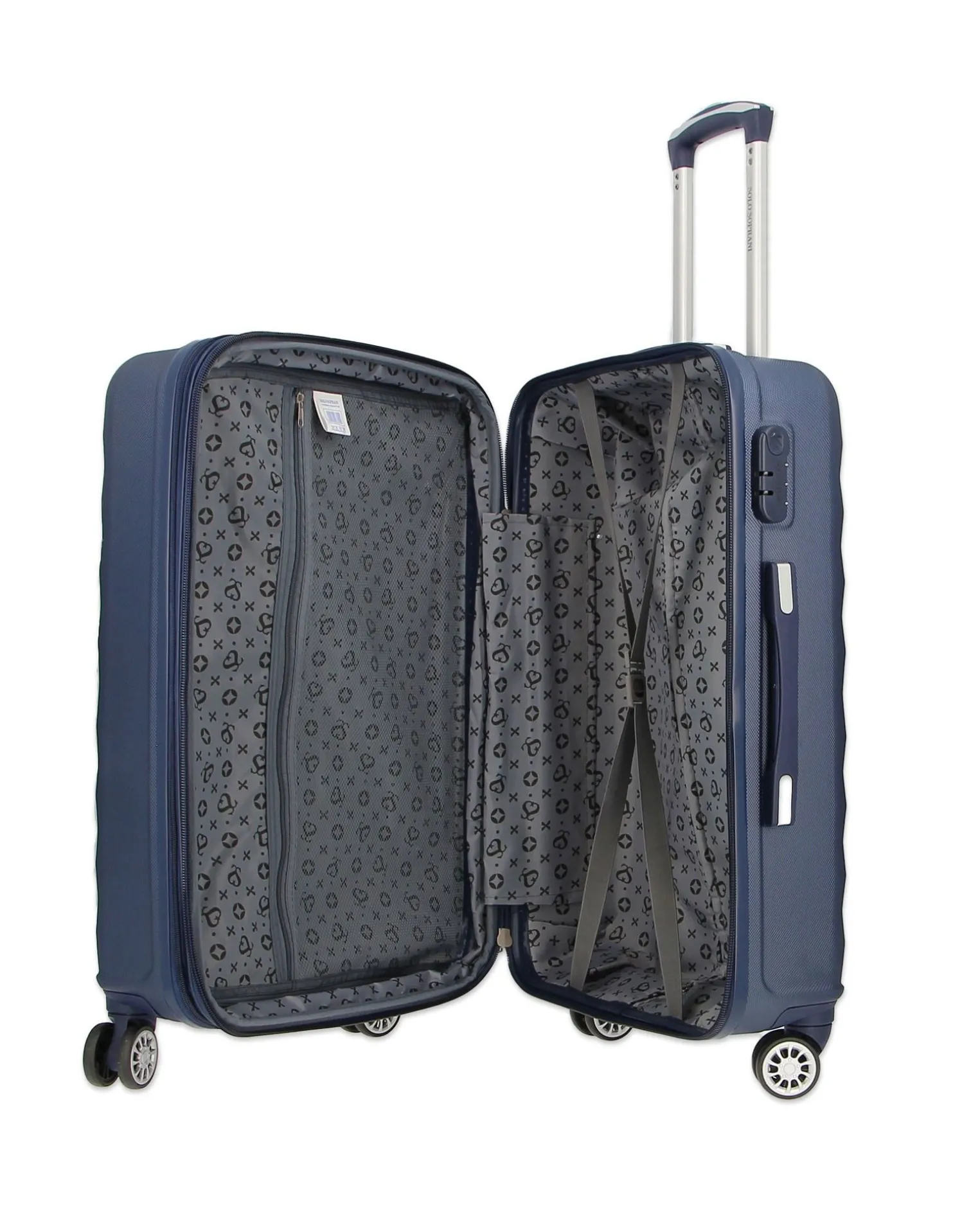 SOLO SOPRANI - TROLLEY BLU ABS CON 4 RUOTE DOPPIE