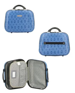 SOLO SOPRANI - TROLLEY BLU CHIARO LOGGATO IN ABS 4 RUOTE