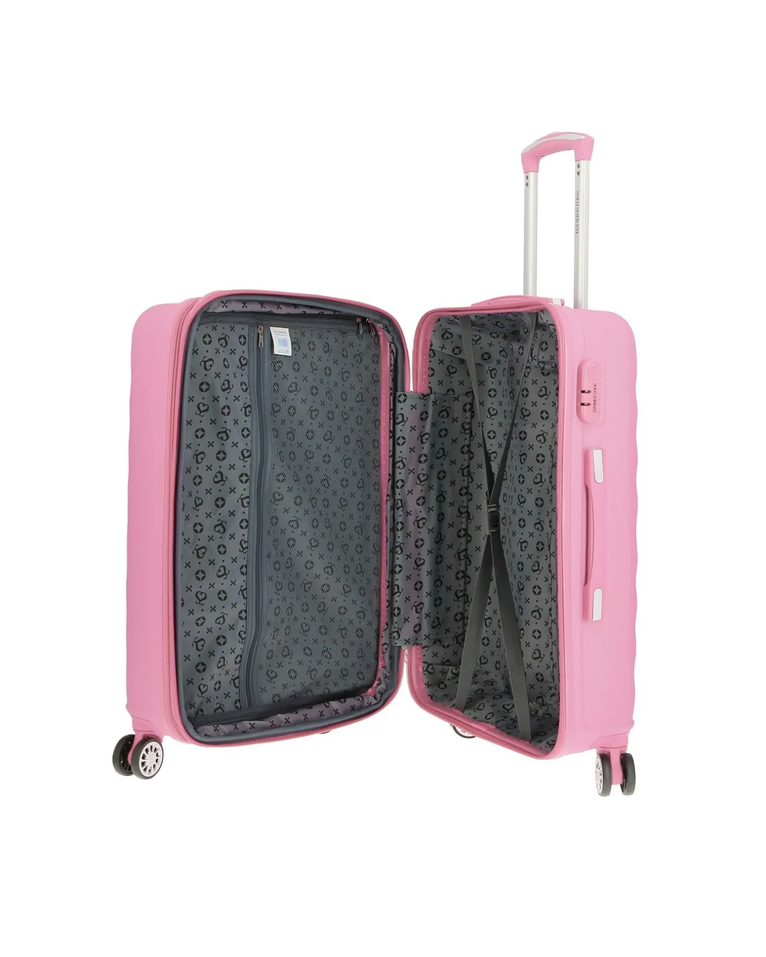 SOLO SOPRANI - TROLLEY ROSA ABS CON 4 RUOTE DOPPIE