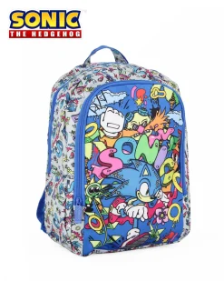SONIC - Zaino asilo medio blu e bianco