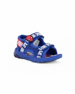 SPIDER-MAN - Sandalo blu doppio strappo con luci