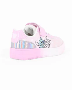 STITCH - Sneakers rosa da bambina con strappo, numerata 25/31