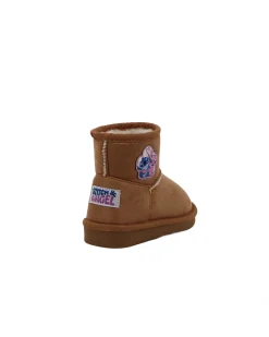 STITCH - Stivaletto beige con pelliccia interna