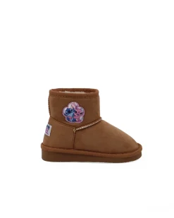 STITCH - Stivaletto beige con pelliccia interna
