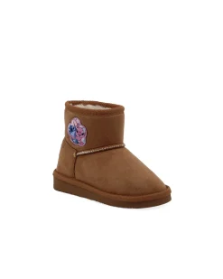 STITCH - Stivaletto beige con pelliccia interna