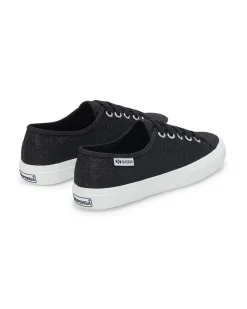 SUPERGA NERA SCARPA 3750 JERSEY LAME LEGGERA  -  S4135ZW-999