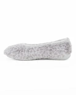 SUPERGA - Pantofole ballerine grigie maculate pelose