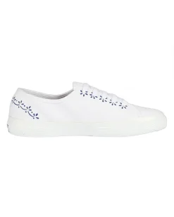 SUPERGA - SCARPA 3750 CERAMIC PRINT LEGGERA BIANCA E BLU - S71473W
