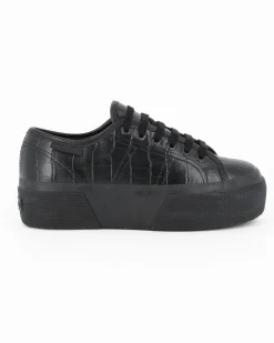 SUPERGA - SCARPA 3790 PLATFORM DA DONNA NERO COCCO