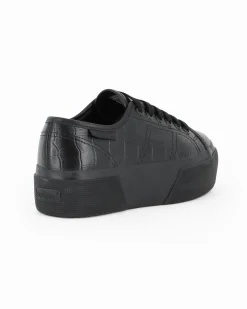SUPERGA - SCARPA 3790 PLATFORM DA DONNA NERO COCCO