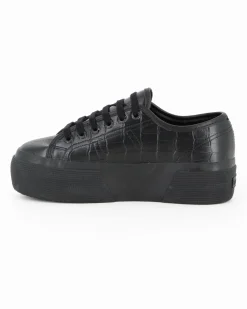 SUPERGA - SCARPA 3790 PLATFORM DA DONNA NERO COCCO