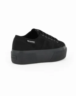 SUPERGA - SCARPA 3790 PLATFORM IN CAMOSCIO NERO DA DONNA