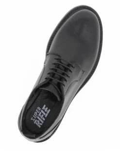 SUPER RIFLE - Scarpa nera da uomo in VERA PELLE con lacci