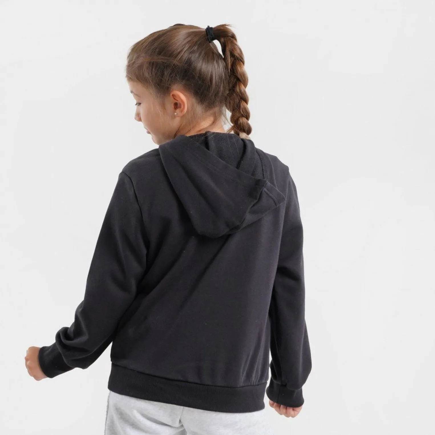 SWEAT C/CAPP.BOS HD BLACK-FUXIA