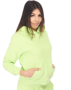 SWEAT C/CAPP.BUCANEVE GREEN FLUO