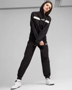 SWEAT C/CAPP.POWER HYPERNATURAL AOP BLK