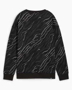 SWEAT ESS+ANIMAL AOP CREW FL BLACK