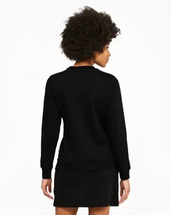 SWEAT ESS LOGO CREW FL BLACK