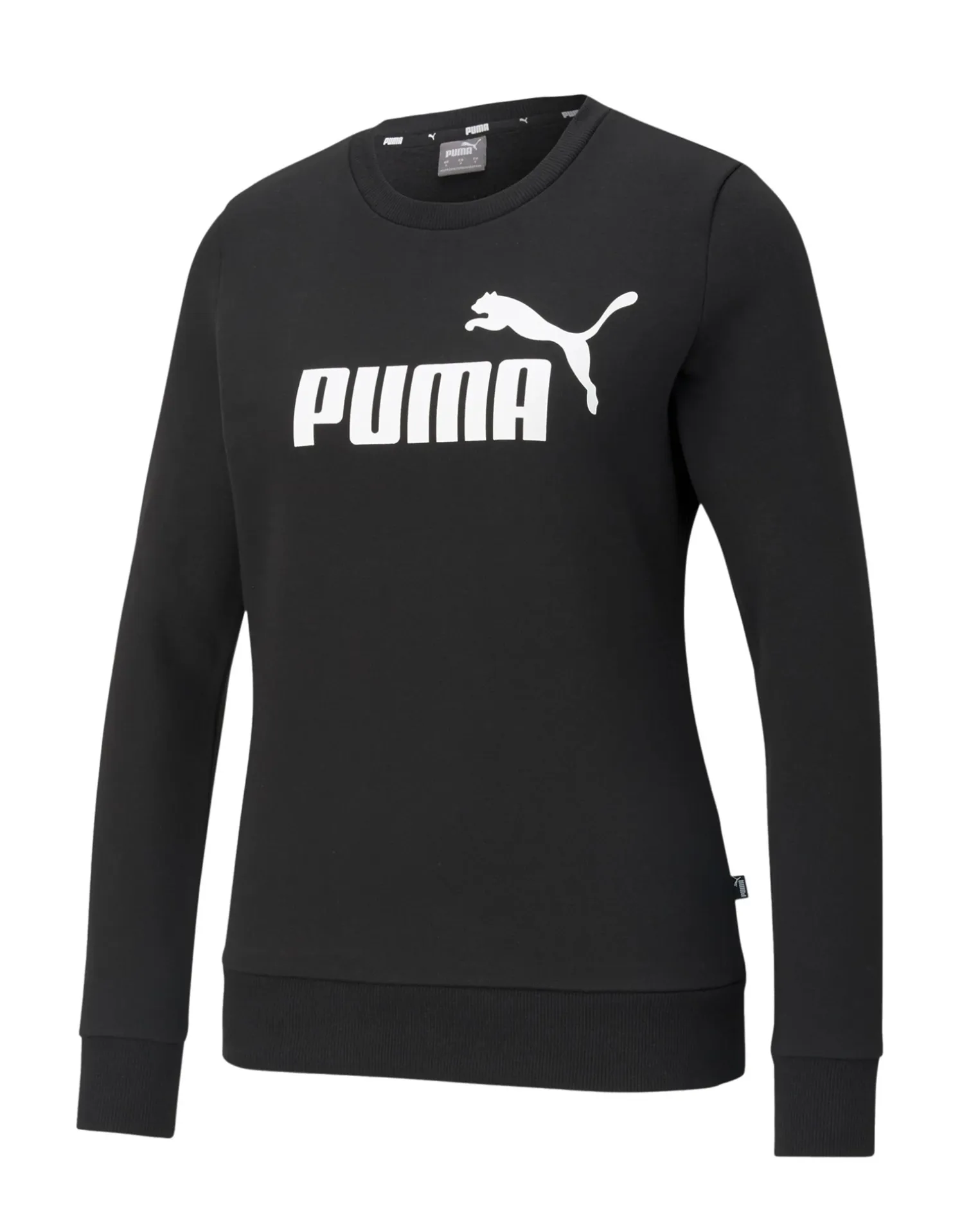 SWEAT ESS LOGO CREW FL BLACK