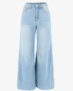 TATOO - JEANS CHIARO WIDE LEG DA DONNA ELASTICIZZATI