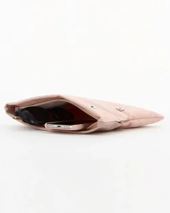 TATOO - Pochette cipria in camoscio con patta