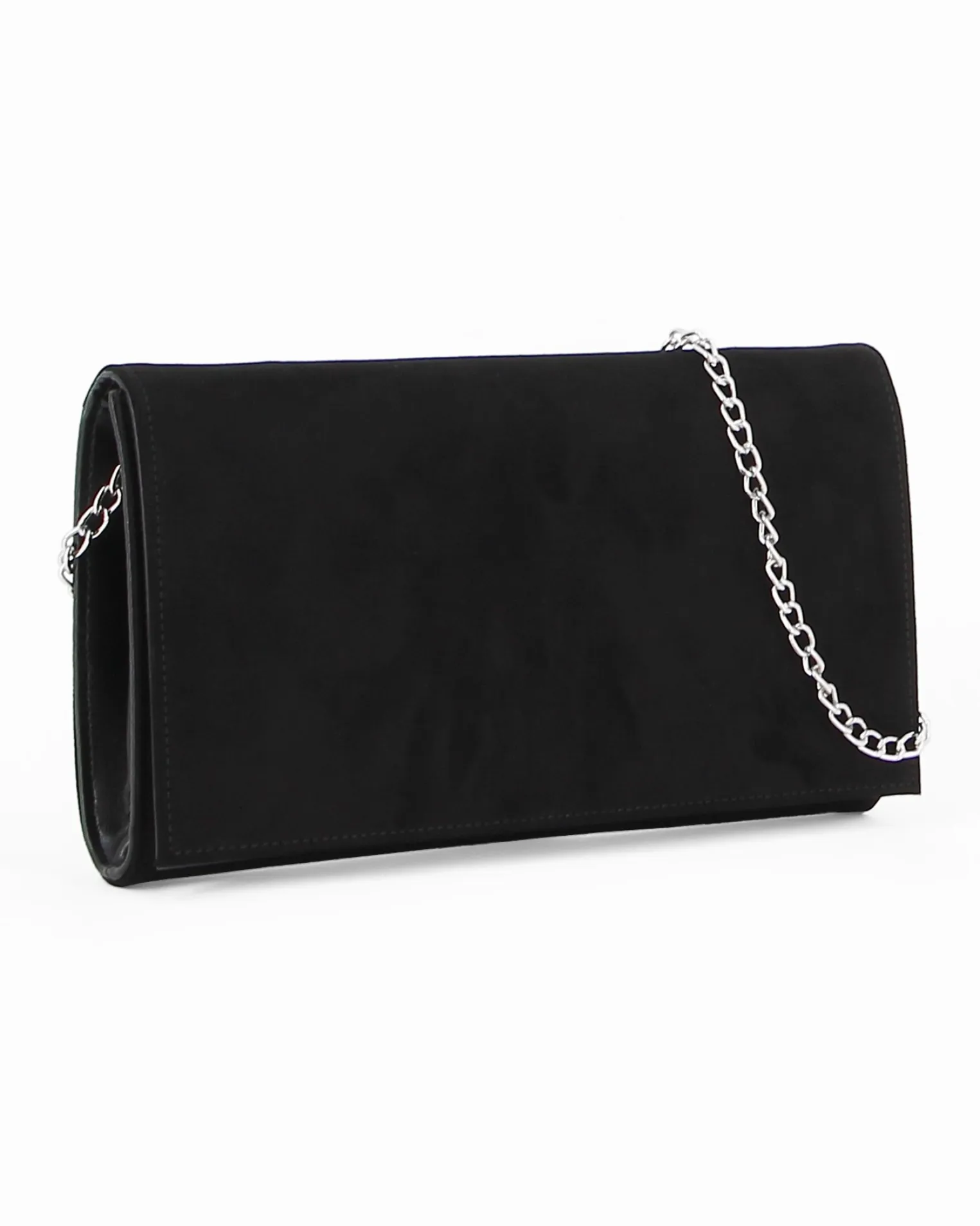 TATOO - Pochette nera scamosciata due scomparti