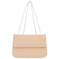 TATOO - Tracolla beige con patta, MADE IN ITALY
