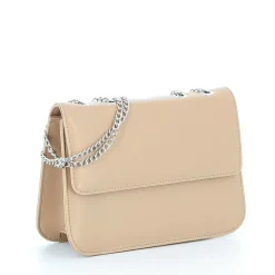 TATOO - Tracolla beige con patta, MADE IN ITALY